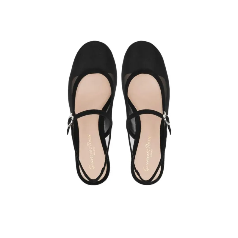 GIANVITO ROSSI Francoise Chunky Heel High Heels 4.5cm Women's Black-3