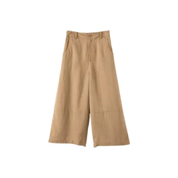 Late White Casual Pants Women's Light Coffee