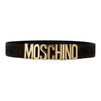MOSCHINO Leather Belts Women's Black  