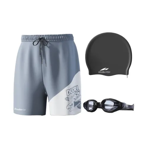 DOUBLEFISH Swimming Equipment Sets Beach Swimming Pool Men's Blue Gray Black