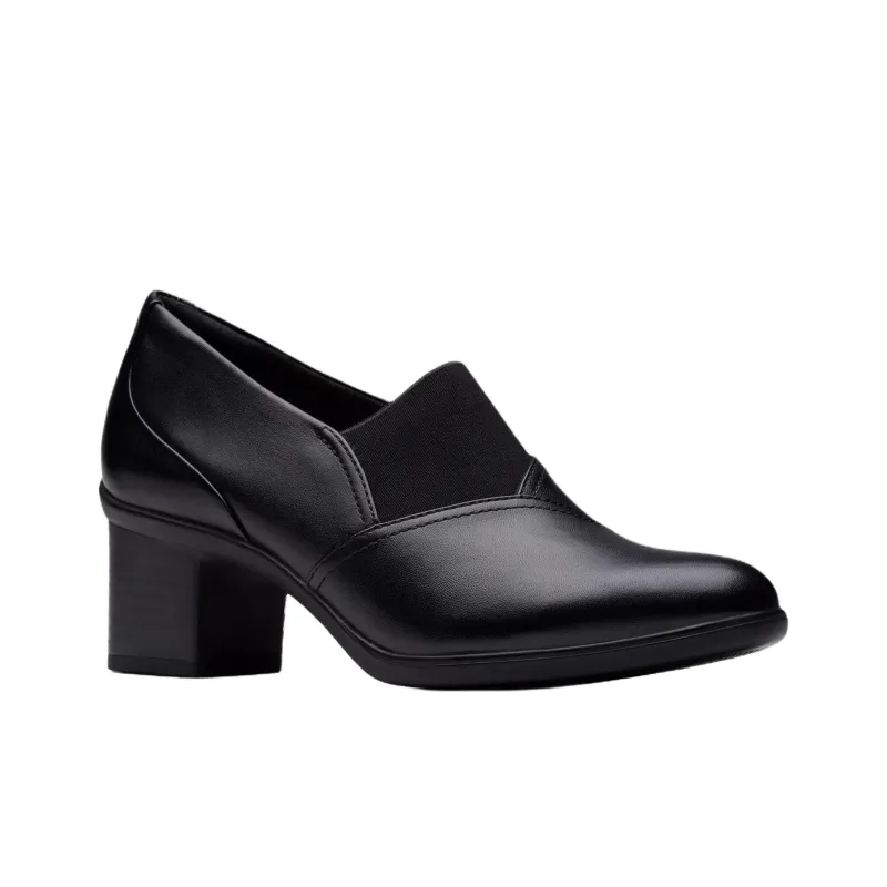 Clarks Shaya Tess Chunky Heel High Heels 5.5cm Women's Black-2