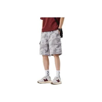 Menglaini Casual Shorts Unisex Beige Gray[Cool Body Sensation]