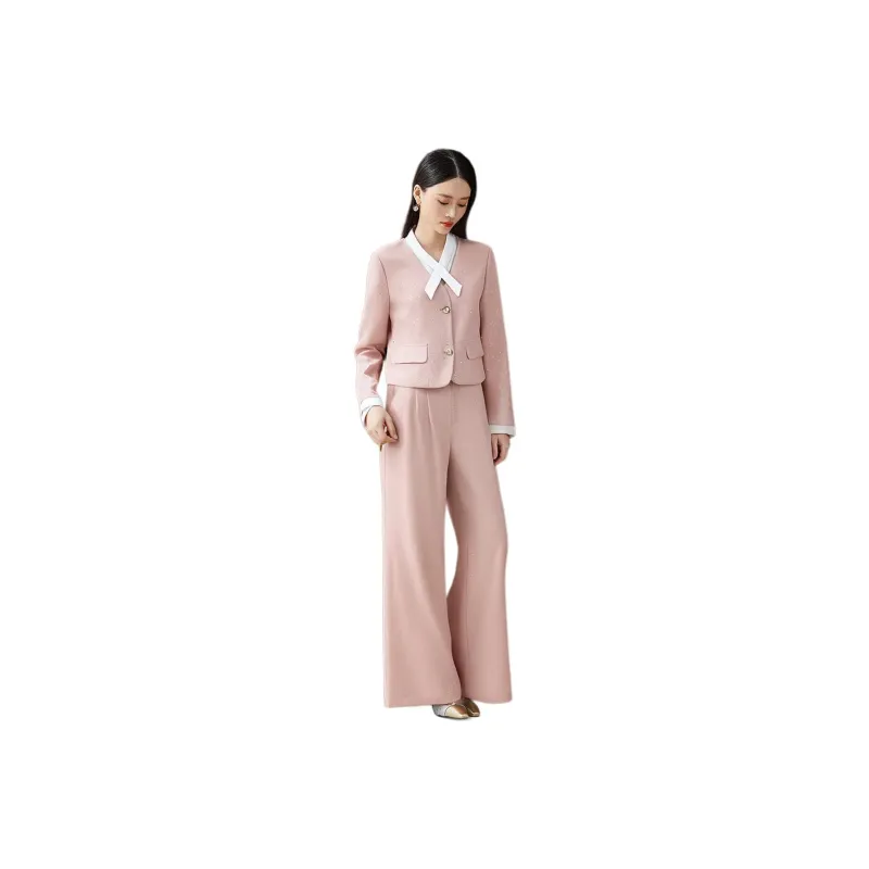 Hang Yi Court Casual Suit Women's Pink-0
