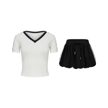 APEA Two Piece Skirt Sets Women's Ecru