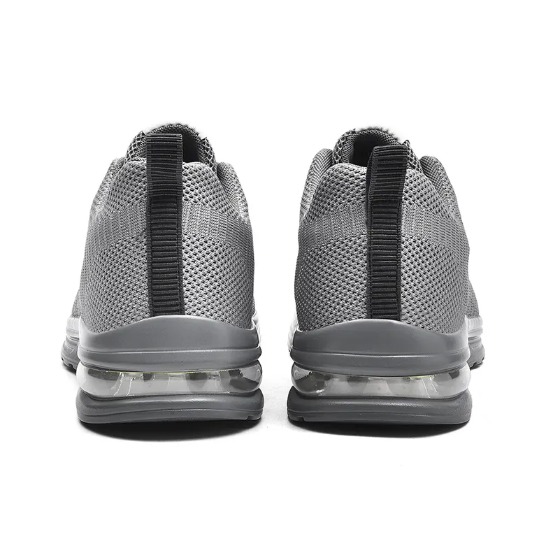 Binary Cushioning Rebound Lightweight Breathable Slip Resistant Low Top Casual Shoes Men's Gray-3