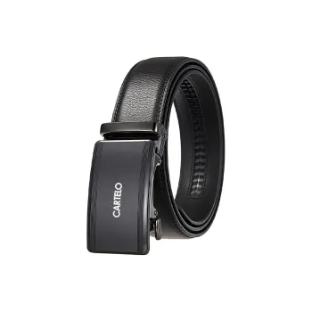 CARTELO Cow Leather Belts Men's Width 3.5CM