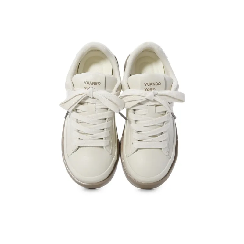 The New Age Family Low Top Skateboard Shoes Women's Beige-2