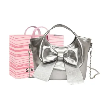 SEVENMOONS PU Shoulder Bag, Crossbody Bag, Handbag Regular Women's Ecru/Silver/Black/Pink