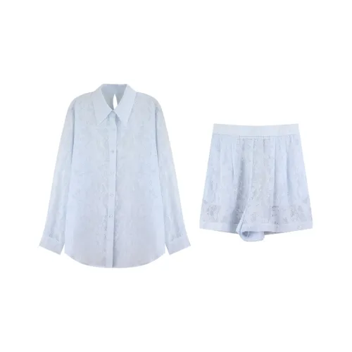 DianThia Shirt shorts knitted Casual Suit Women's