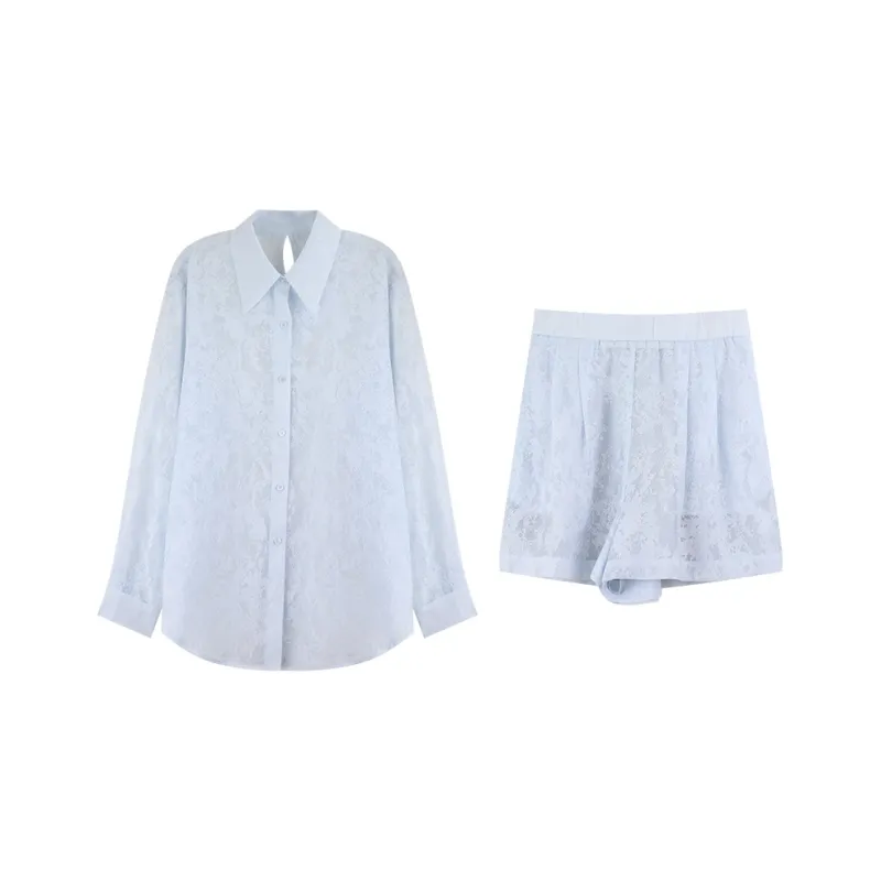 DianThia Shirt Shorts Casual Suit Women's-0