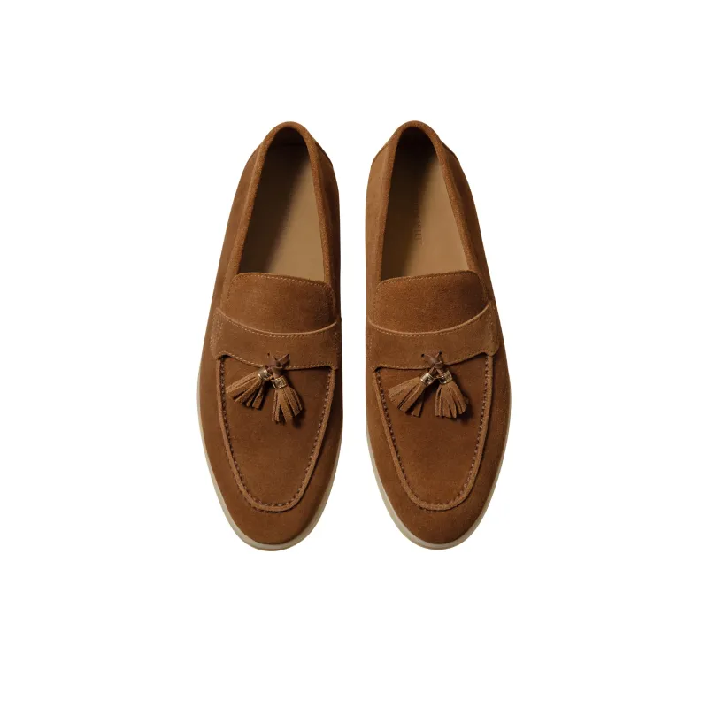 THOM WILLS British Style Business Casual Suede Slip on Loafers Men's-2