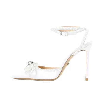MACH & MACH Slim Heel High Heels 11cm Women's White