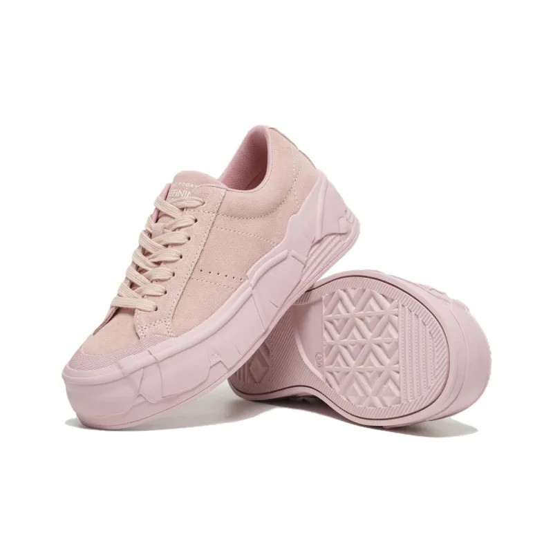 Beau Today Low Top Skateboard Shoes Women's Pink-4