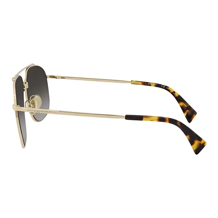 Lanvin Metal Aviator Sunglasses Unisex Gold-2