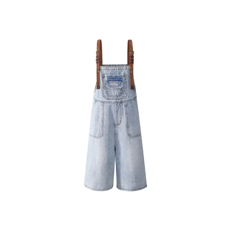 Wen Shan Overalls Women's Washed Blue-0