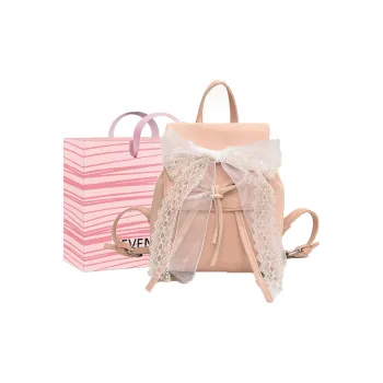SEVENMOONS PU Backpack Women's Black/Ecru/Silver/Blue/Pink