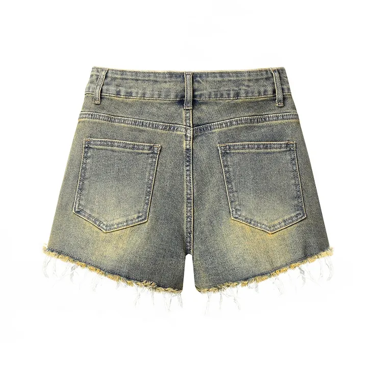 MJB Denim Shorts Women's Yellow Mud-1