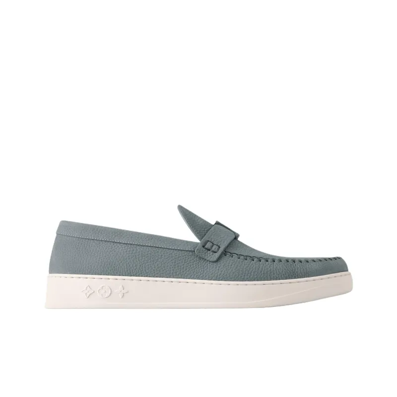 LOUIS VUITTON Resort Loafers Men's Gray Green-1