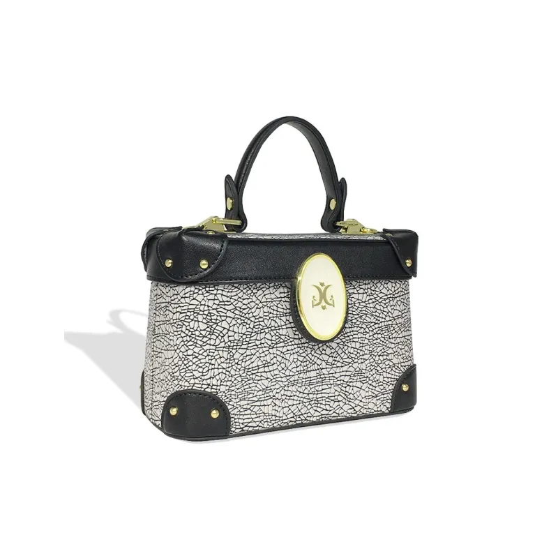 MACK JODAER Synthetic Leather Box Bag, Shoulder Bag, Crossbody Bag, Handbag Regular Women's Black-1
