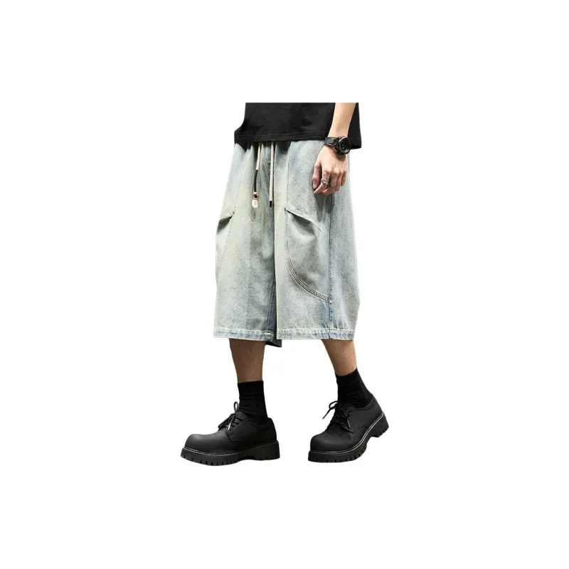 SZON Denim Shorts Men Blue[in Stock]-1