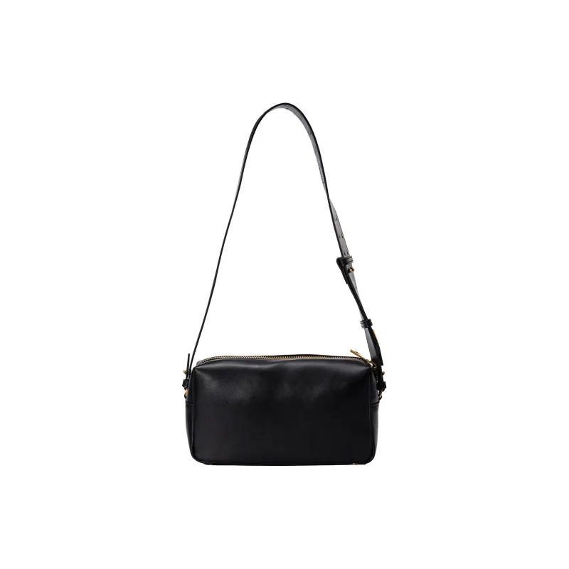 AQUASCUTUM Cow Leather Pillow Crossbody Bag, Shoulder Bag Women's Black-3