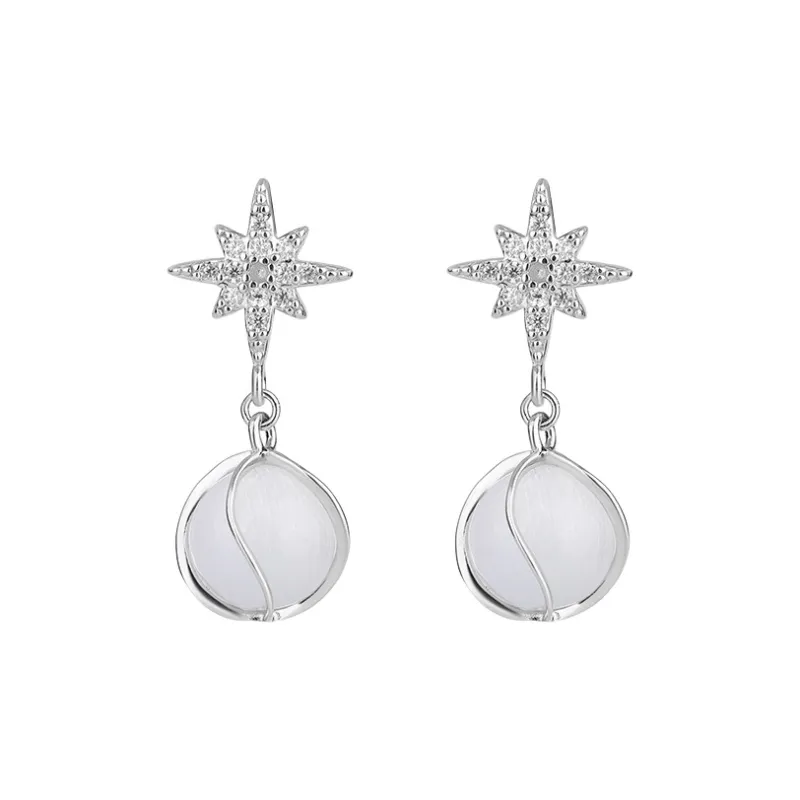 PHOENIXSILY 999 Fine Silver Earrings Women's-0