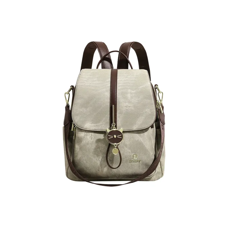 H YXIANG Microfiber Synthetic Leather Backpack Women's Green-0
