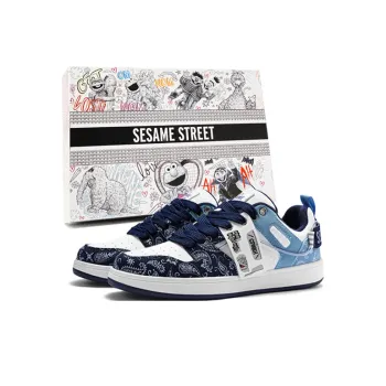 SESAME STREET Height Increasing Support Abrasion Resistant Lightweight Slip Resistant Low Top Skateboard Shoes Unisex