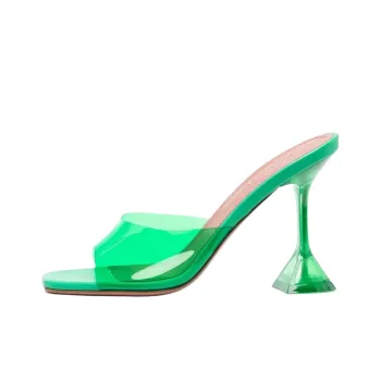 AMINA MUADDI Slip Resistant Slide Slippers 9.5cm Women's Green