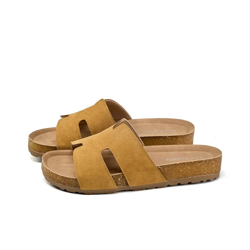 La Chapelle Abrasion Resistant Slide Slippers Women's Yellow-2