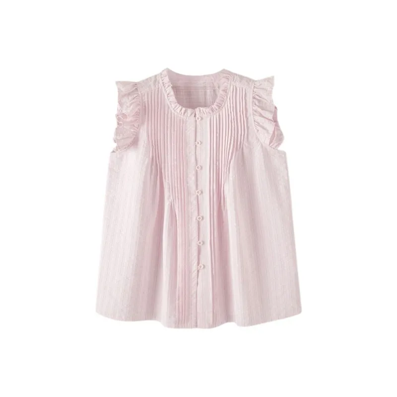 Late White Shirts Women's Pink-0