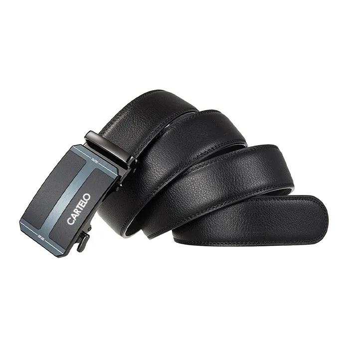 CARTELO Cow Split Leather Belts Men's Width 3.5CM-2