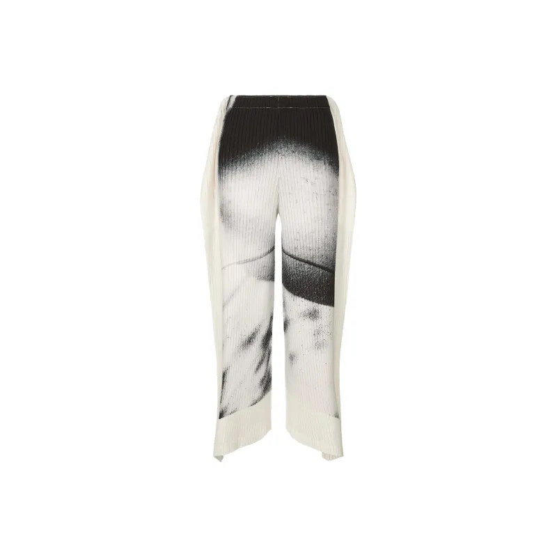 ISSEY MIYAKE Shadow Study Printed Pleated Trousers-1