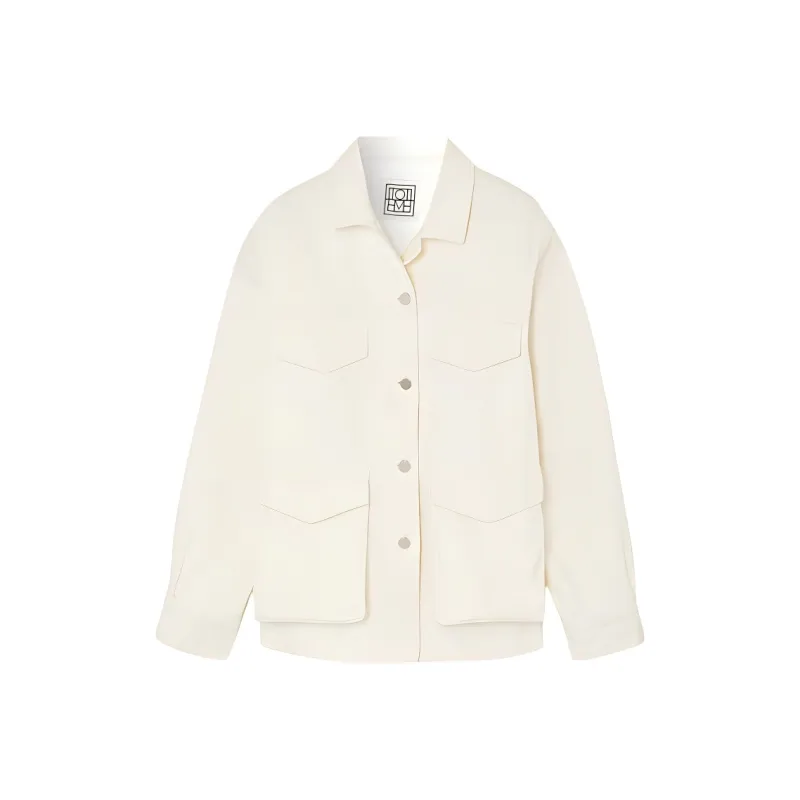 TOTEME Denim Jackets Women's Light Yellow-0