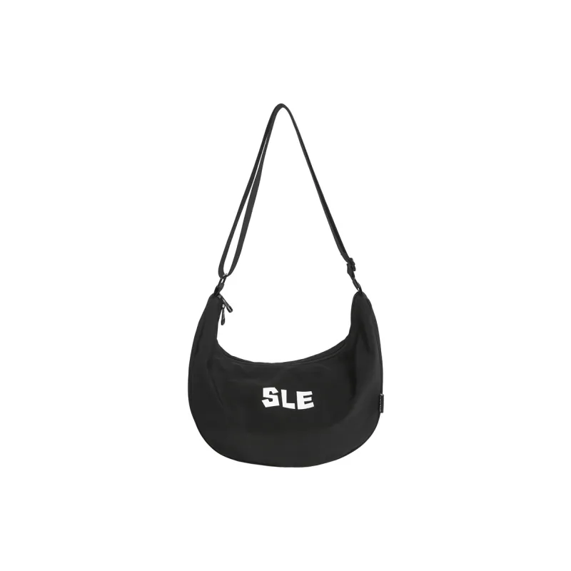 Moonshine Nylon Shoulder Bag, Crossbody Bag Unisex Black/Lake Blue/Yellow/Gray/Orange/Green/Ecru/Purple-0