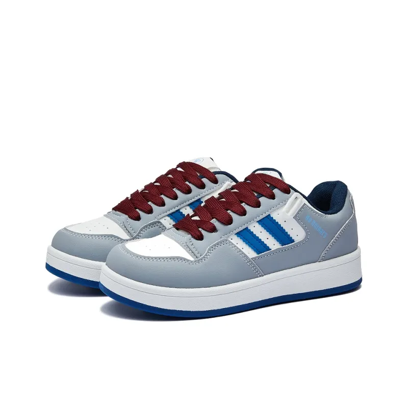 MEXICAN Slip Resistant, Abrasion Resistant, Lightweight, Breathable Low Top Skateboard Shoes Women's Blue Gray-1