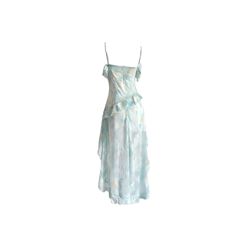 GUOZHEN Slip Dresses Women's Green-1