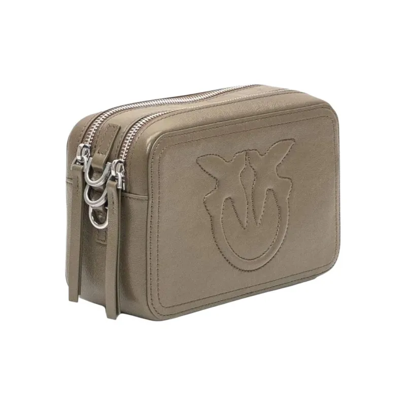 PINKO Calfskin Shoulder Bag Women's Sandy Beige-2