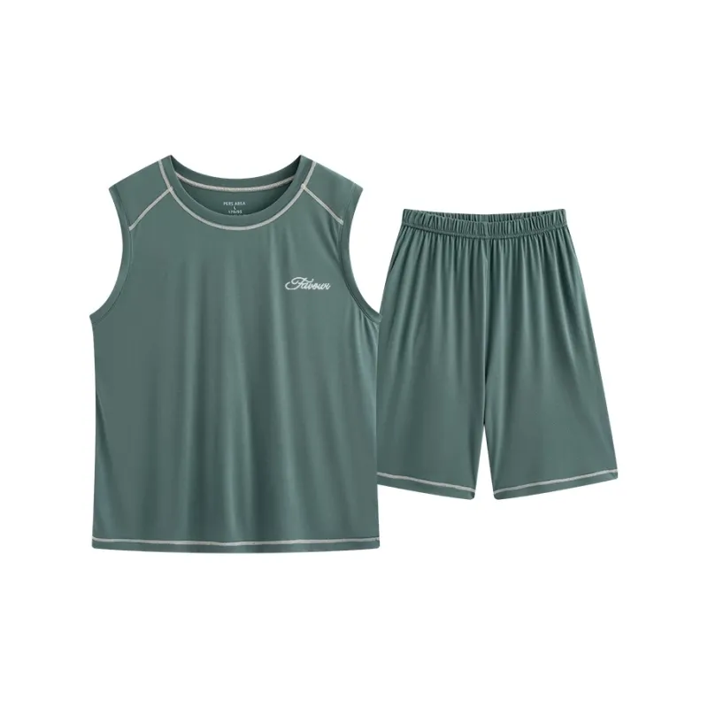 Close fitting Areas Pajama Set Men's-5