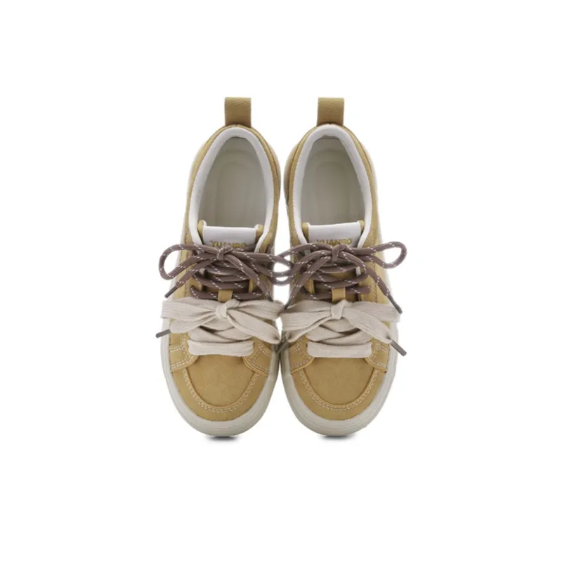 Ordifen Low Top Skateboard Shoes Women's Ginger Yellow-2