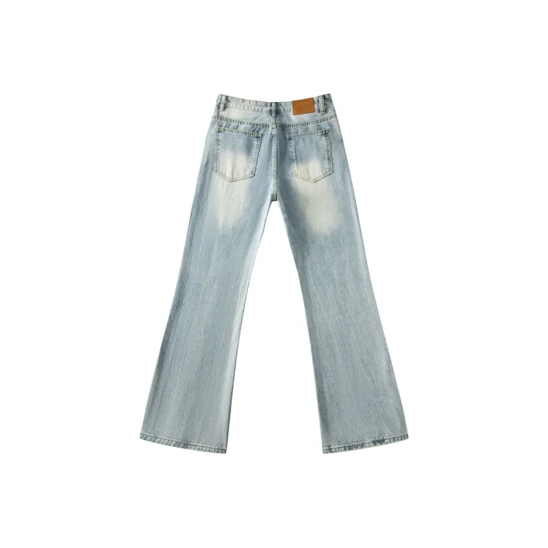YICHEN Jeans Unisex 2021M Lightning Crackle[Cream Original Cow]-1