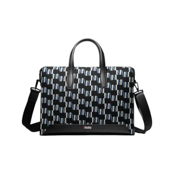 SEPTWOLVES Fabric+Artificial Leather Briefcase Tubas Men's Black