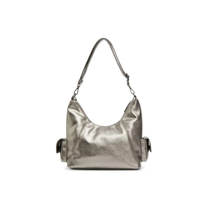 Champion Fabric Shoulder Bag Unisex Medium Blue Denim/Black/Black Gray/Silver White-12