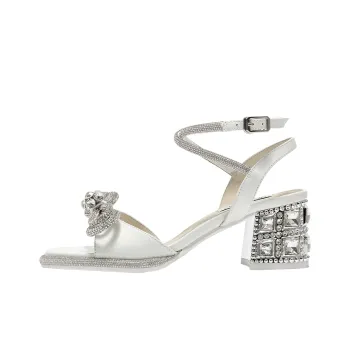 SHOESZOOO One Strap Sandals Women's Moon White