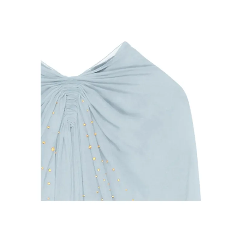 Givenchy Long Sleeved Dress Women's Light Blue-5