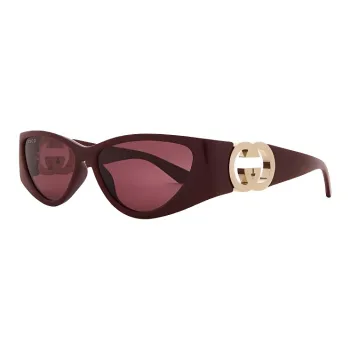 GUCCI Acetate Aviator Sunglasses Unisex Red