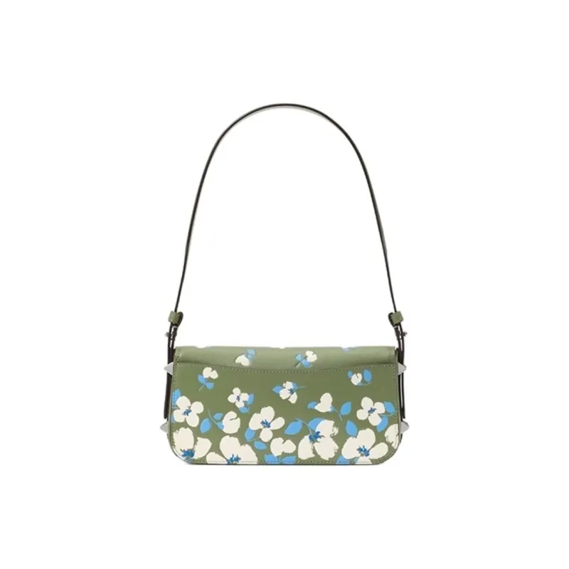 Kate Spade Cow Leather Shoulder Bag Trumpets Women's Green-2