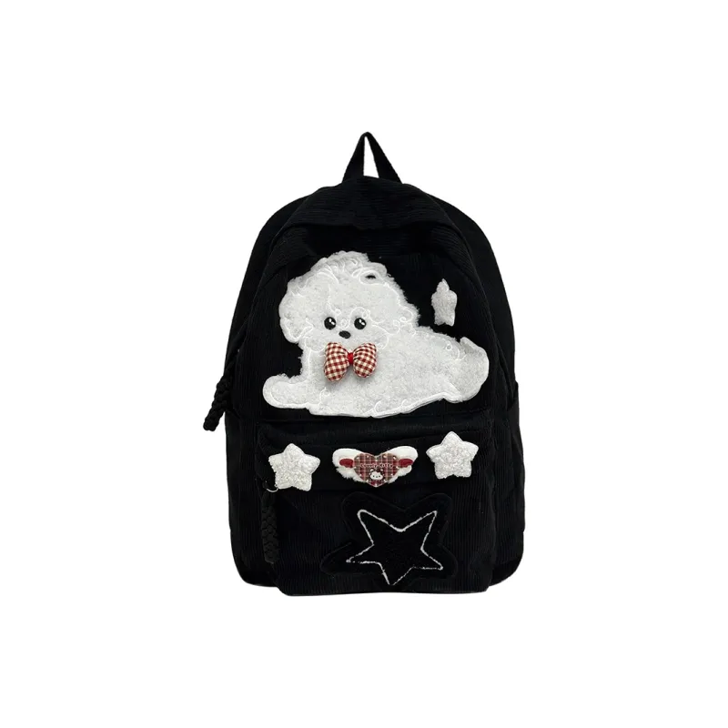 Moonshine Nylon Backpack Unisex Brown/White/Black-3