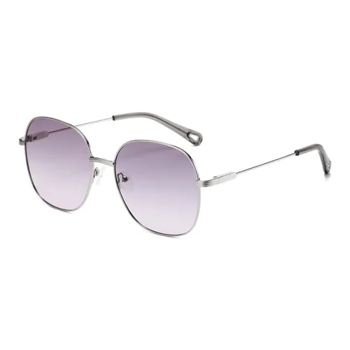 PRETTYALLUSION Metal Oval Sunglasses Women's