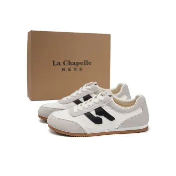La Chapelle Wear resistant, Lightweight, Breathable, And Non slip. Low Top Skateboard Shoes Women's Black Gray
